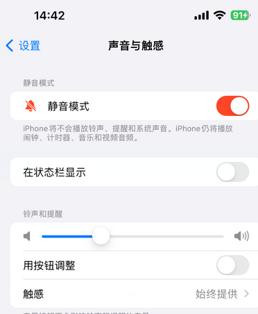 庆城苹果15Pro维修网点分享iPhone15Pro系列机型中隐藏静音图标 